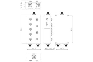 Cavity Combiner Ukusebenza ukusuka 2300-5900MHz JX-CC2-2300M5900M-20S3