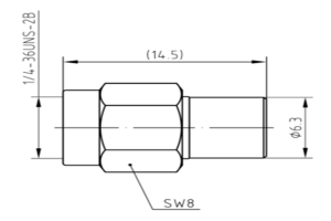 Charge coaxiale 6 GHz 1 W JX-DF-RSB-1-3