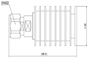 20W Umthwalo weCoaxial DC-3GHz JX-PL-DC3G-4310M20W