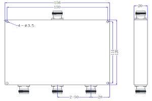 מחלק מתח לפתרון VHF/UHF 140-500MHz