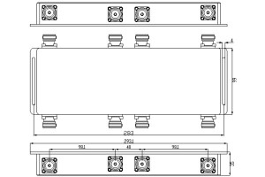 4*4 iBridge Bridge eSebenzayo ukusuka ku-698-3800MHz JX-BC–698M3800M-6.1dBxF