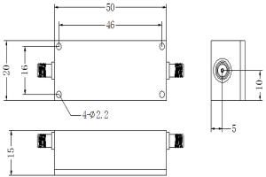 UHF Bandpass LC Filtering Operating @ 440.175MHz JX-LCF1-440.175-50S