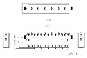 Kundenspezifischer neuer 5G-Hohlraum-Bandpassfilter von 3,5–5 GHz