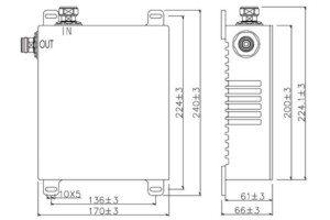 617-6000MHz에서 작동하는 10W, 20W, 30W, 50W, 100W 감쇠기 JX-AT-617M6000M-XXWxdB