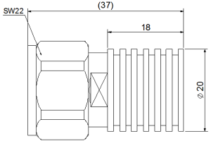 DC-6GHz, 4.3-10 / Indoda, iCoaxial Load JX-PL-DC6G-4310MxW