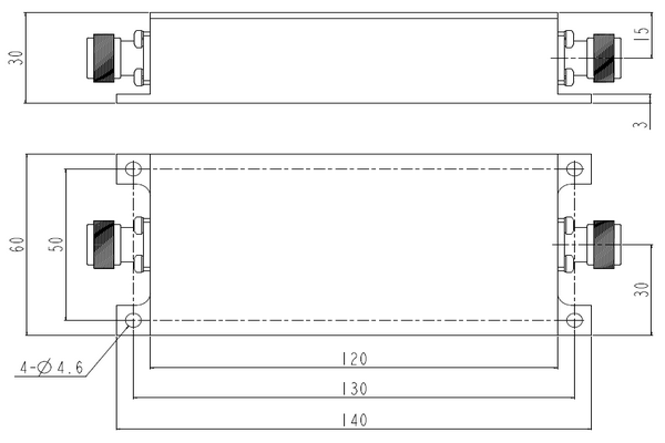 OEM manufacturer High Pass Low Pass Filter -
 Lowpass LC Filter Operating From 30-600MHz With the Option of N Connector  JX-LPF1-30M600M-40N  – Jingxin Technology