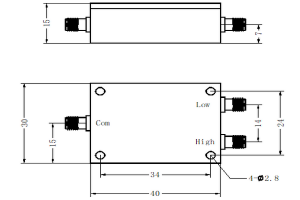 LC duplexer 88-1800MHz JX-LCD2-88M1800M-50SF között