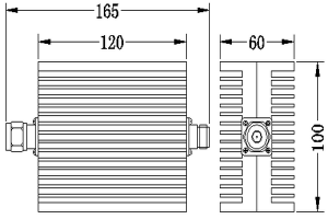 Mpanamboatra matihanina amin'ny attenuator 100W manarona avy amin'ny DC-6GHz