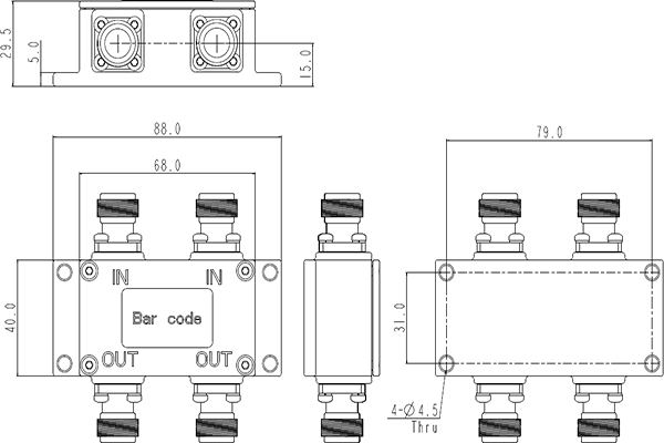 2021 High quality Rf Power Coupler -
 IP67 20W 4.8-6GHz Hybrid Coupler JX-BC-4.8G6G-20NWP  – Jingxin Technology