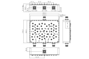 UHF низок PIM триплексер со празнина што работи од 380-460 MHz JX-CD3-380M460M-60N3