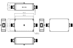 Паласавы фільтр GSM, які працуе ад 880-915 МГц JX-CF-898-PB35