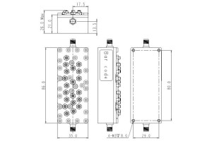 Filtru cavitate 5G care funcționează de la 3700-4200MHz JX-CF1-3700M4200M-50S1