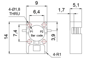 Вставной изолятор, работающий в диапазоне 14,3–14,8 ГГц JX-CI-14.3G14.8G-25PIN