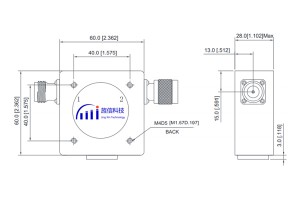 Coaxial Isolator NF / M ئۇلىغۇچ 118-150MHz تۆۋەن قىستۇرما يوقىتىش JX-CI-148M150M-60NF