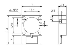 Drop-In Isolator funktionnéiert vun 3.8-8.0GHz JX-CI-3.8G8.0G-16PIN