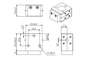 Isolateur encastrable fonctionnant de 4,0 à 8,0 GHz JX-CI-4G8G-18PIN