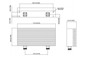 VHF Isolator NF-stik 146-174MHz Lavt indføringstab JX-CI1-146M174M-50N