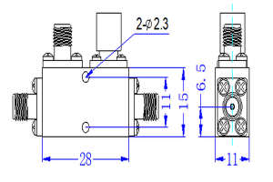 JX-DC-18G40G-2.92F Héichfrequenz Direktional Kuppler funktionnéiert vun 18-40GHz