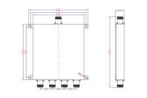 300-960MHz power divider