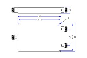 I-Power Division NF Connector 340-2000MHz JX-PD-340M2000M-20N