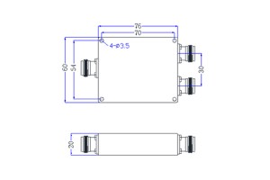 Power Divider NF Connector 140-500MHz JX-PDx-140M500M-NF