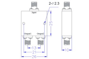 18-40GHz 2 ọna agbara pin