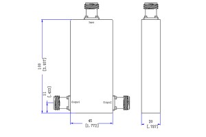 Power Divider NF Connector 800-3800MHz JX-PD-800M3800M-2N