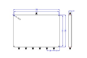 Power Divider 6 Ways SMA-F Connector 200-800MHz JX-PD6-200M800M-18SL