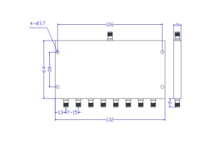 8ওয়ে 2-4GHz পাওয়ার ডিভাইডার