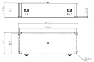 VHF Bandpass Kavitéitsfilter funktionnéiert vun 280-380MHz JX-CF1-280M380M-22S