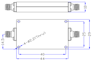 Filtro passa-alta de 3-18 GHz para solução ampla