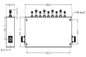 VHF ღრუს ფილტრი მუშაობს 158.3-161.8MHz JX-CF1-158.3M161.8M-1MNT