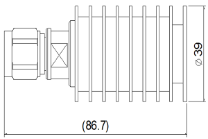 DC-3GHz 20W Koaksiyel Yük, N-Erkek Konnektörlü JX-PL-DC3G-NM20W