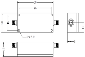 VHF Bandpass LC филтер кој работи од 202-240 MHz JX-LCF-227,5-25