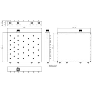 Combiner Cavity Ag obair bho 1710-2690MHz JX-CC4-1710M2690M-80S43