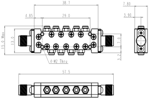 high frequency bandpass filter for X/K band